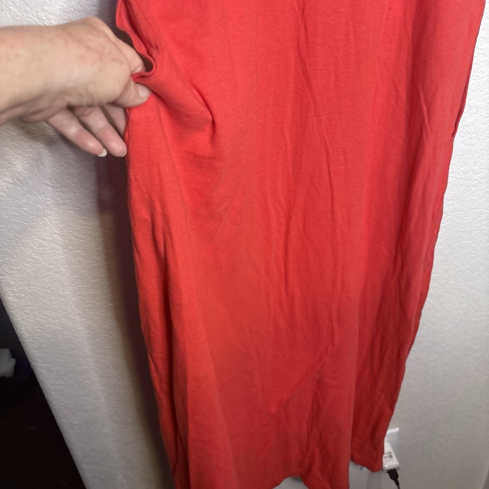 Free People Beach Dress Women's Size Large L Sleeveless Red/Orange 100% Cotton - Picture 5 of 8